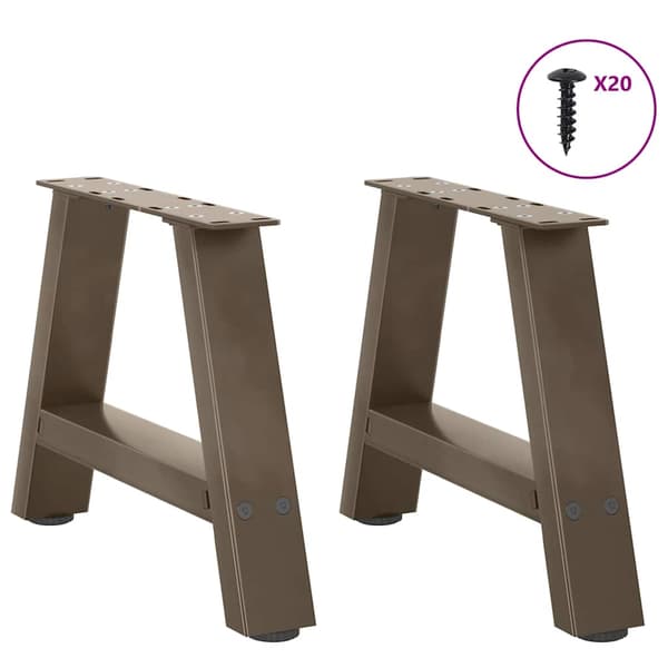 Soffbordsben A-formade 2 st 40x(30-31) cm stål