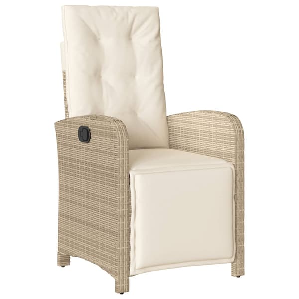 Bistrogrupp med dynor 3 delar beige konstrotting