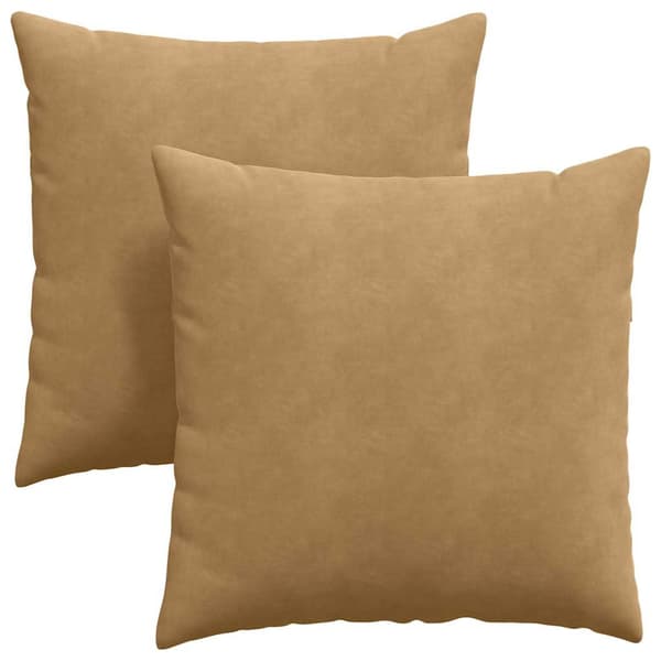 Sofakuddar 2 pcs Brun 80 x 80 cm Kordread tyg