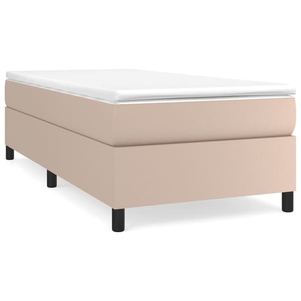 Boxspring-sängram cappuccino 80x200 cm konstläder