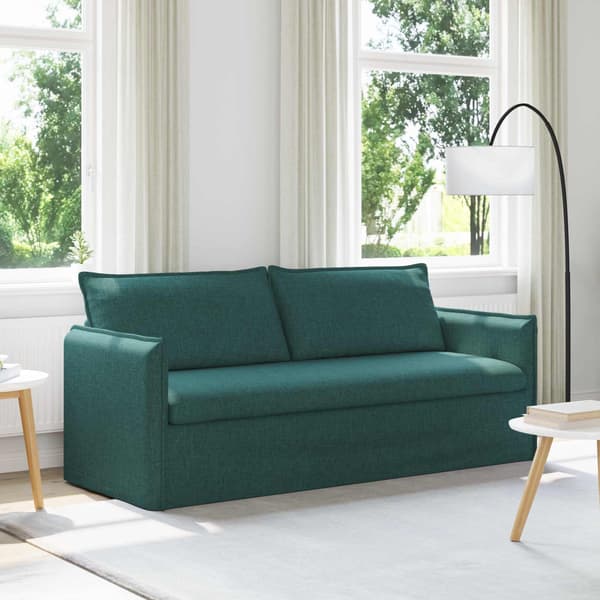 Soffa Mörkgrön 196 x 82 x 85 cm tyg