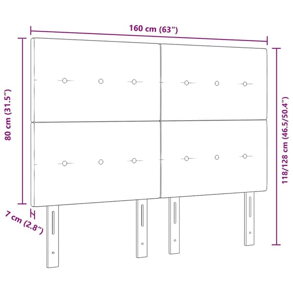 Huvudgavel Mörkgrå 160 cm Sammet