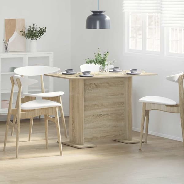 Matbord 110 x 60 x 75 cm Konstruerat trä Sonoma-ek Rektangulär