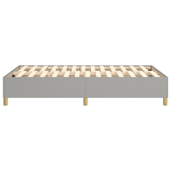 Boxspring-sängram ljusgrå 120x200 cm tyg