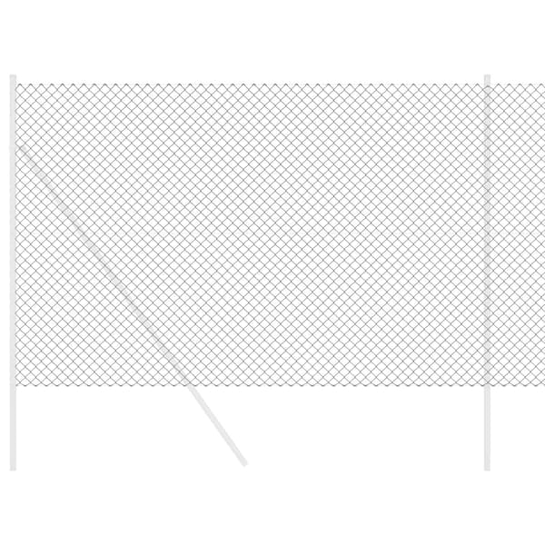 Kedjelänk Stängsel 10 x 1,6 m Stål Grå