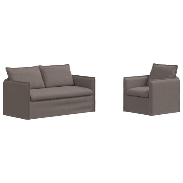 Soffset 2 pcs Taupe 156 x 82 x 85 cm Tyg