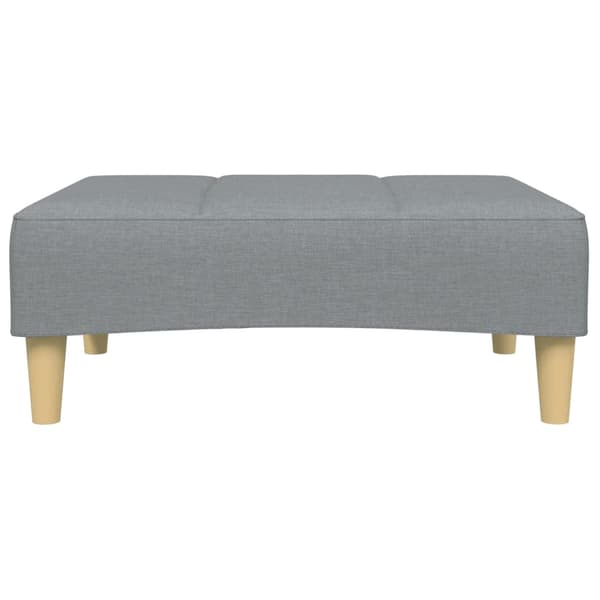 Fotpall Ljusgrå 77x55x31 cm tyg