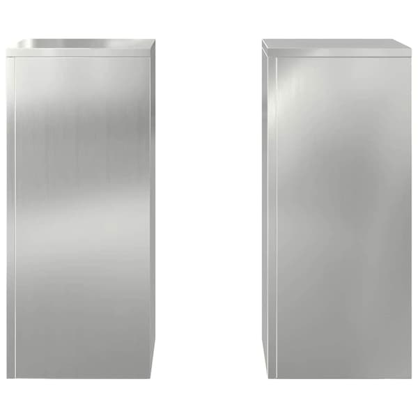 Växtställ 2 pcs Silver 24 x 24 x 55 cm Galvaniserat stål