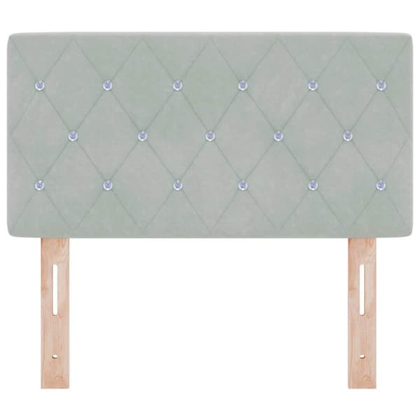 Huvudgavel Ljusgrå 80 cm Sammet