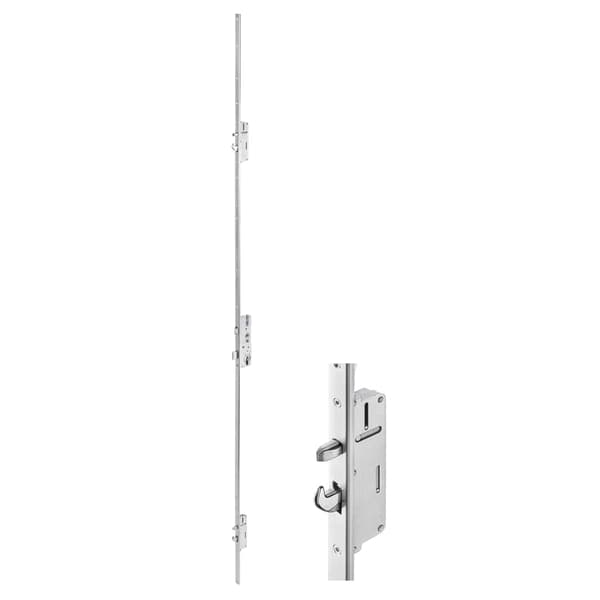 Ytterdörr vit 100x200 cm aluminium och PVC