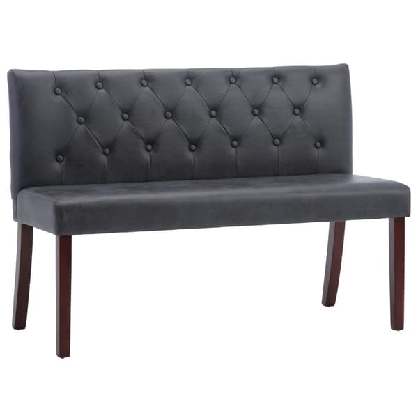 Bänk 120 cm konstmocka grå