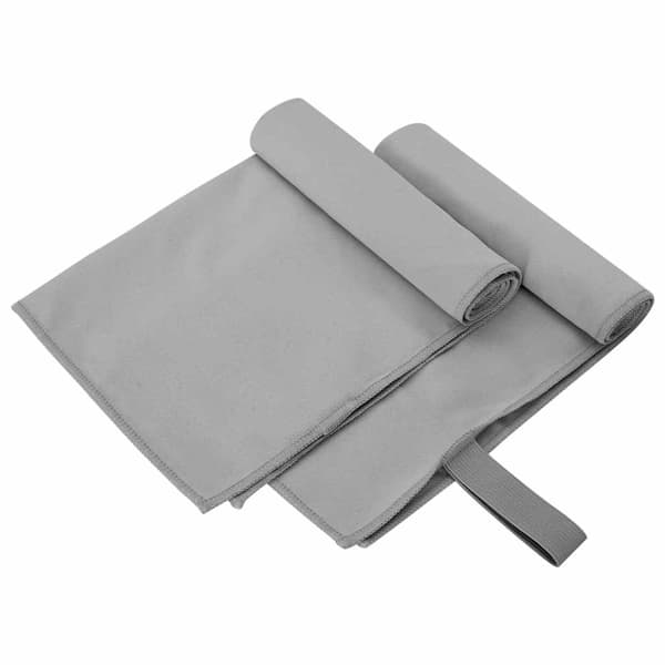 Sporthanddukar 2 pcs Mörkgrå 50 x 30 cm Polyester och polyamid