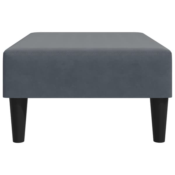 Fotpall mörkgrå 77x55x31 cm sammet