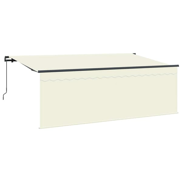 Utfällbar markis Kräm 350 x 200 cm Polyester och aluminium