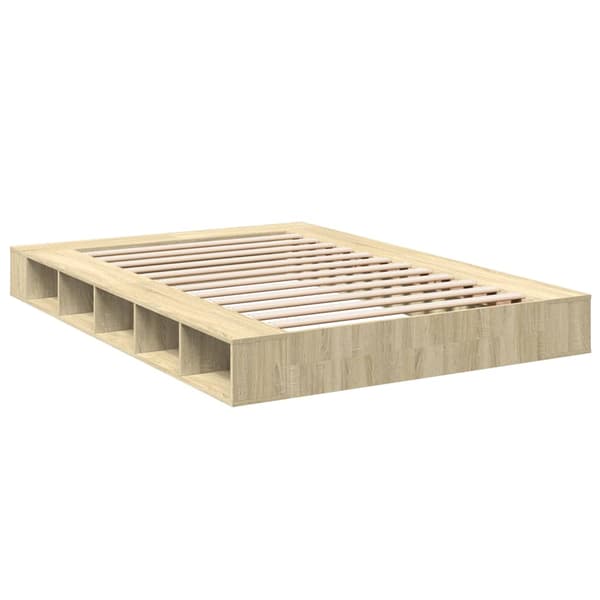 Sängram sonoma-ek 150x200 cm konstruerad trä