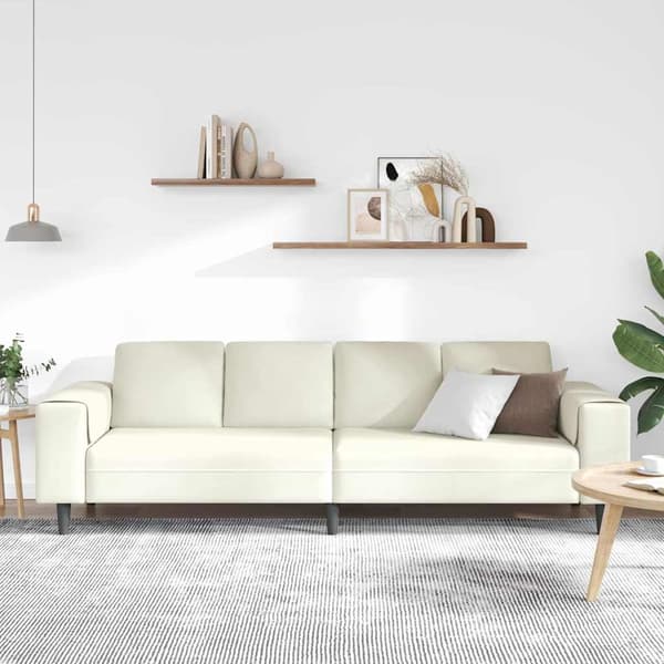 Vardagsrumsoffa Kräm 250 x 77 x 76 cm