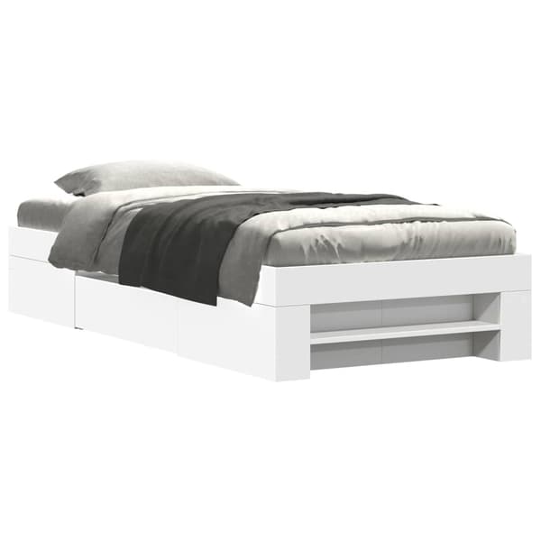 VidaXL Sängram vit 75x190 cm konstruerat trä