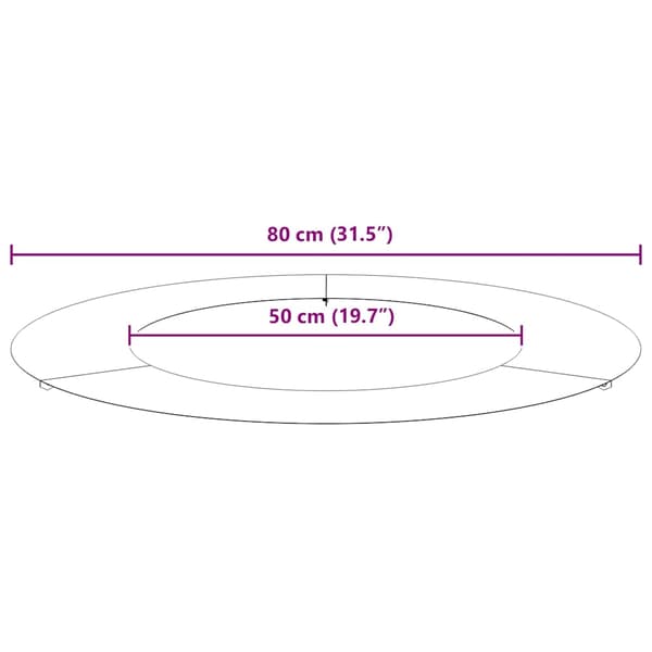 lämplig för Flat Trädringar 5 pcs Vit Ø50 / 80 cm Stål