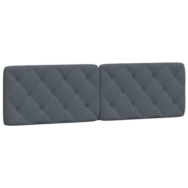 Headboard Cushion Dark Grey 180 cm Velvet
