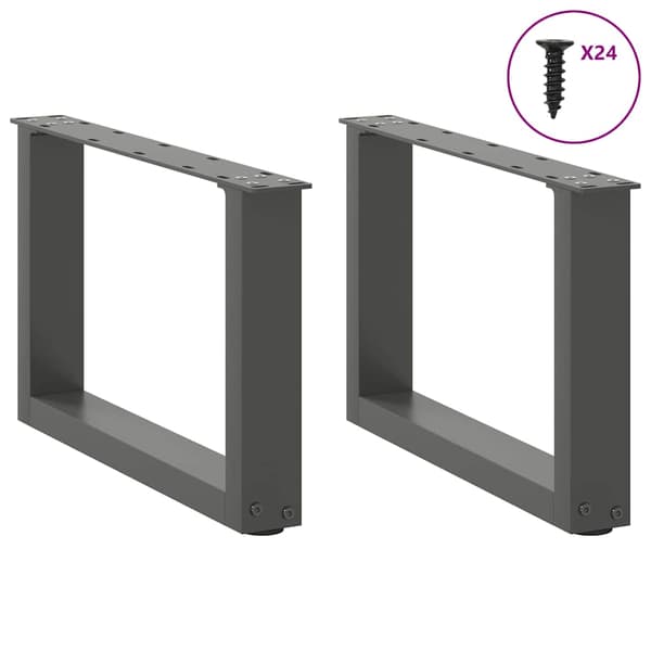Soffbordsben U-formade 2 st antracit 50x(30-31) cm stål
