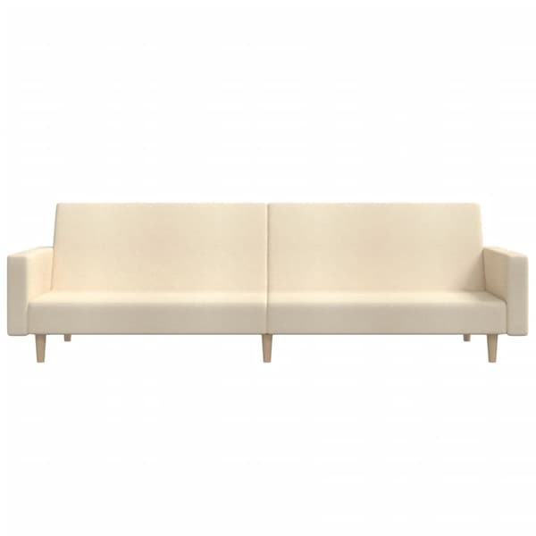 Bäddsoffa 2-sits gräddvit tyg