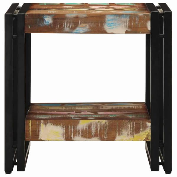 Kaffeebord Flerfärgsdesign 40 x 40 x 38 cm Solid återvunnen trä