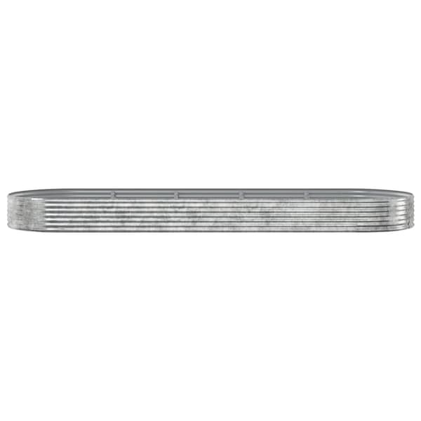 Odlingslåda galvaniserat stål 450x140x36 cm silver