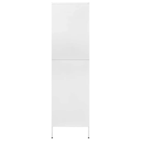 Garderob 90x50x180 cm vit stål