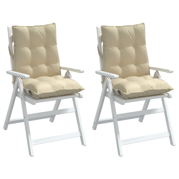 Stolsdynor låga 2 st beige oxfordtyg