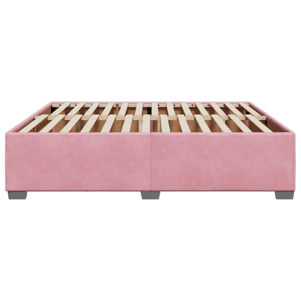 Sängram rosa 200x200 cm sammet