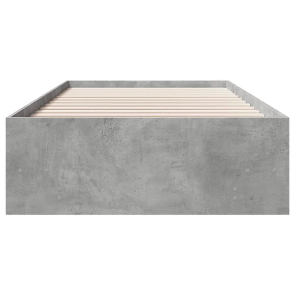 Sängram betonggrå 90x190 cm konstruerad trä