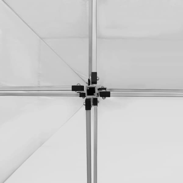 Hopfällbart partytält aluminium 4,5x3 m vit