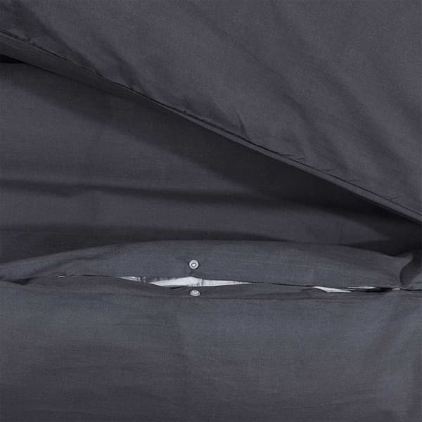 Bäddset svart 140x200 cm bomull