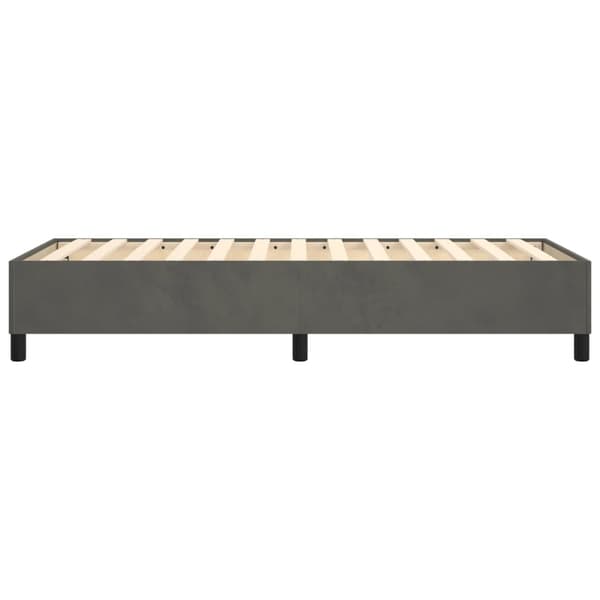 Boxspring-sängram mörkgrå 90x200 cm sammet