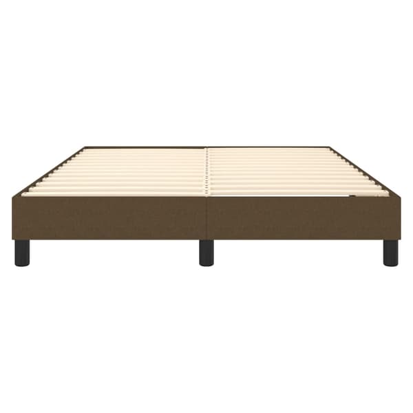 Boxspring-sängram mörkbrun 140x200 cm tyg