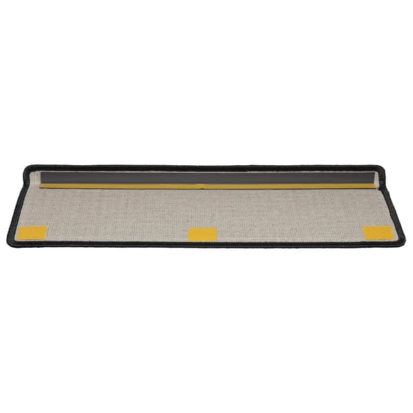Trappmattor 20 st 65x21x4 cm svarta rektangulära kanter