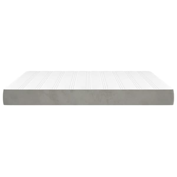 Pocketresårmadrass medium ljusgrå 160x200x20 cm sammet