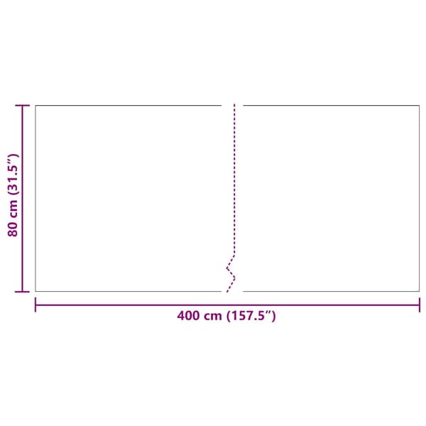 Matta-runner Ljusgrå 80 x 400 cm tyg
