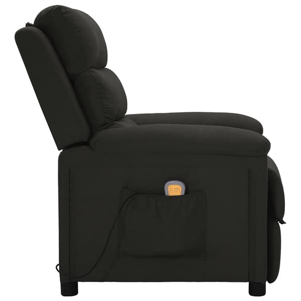 Massagefåtölj svart tyg