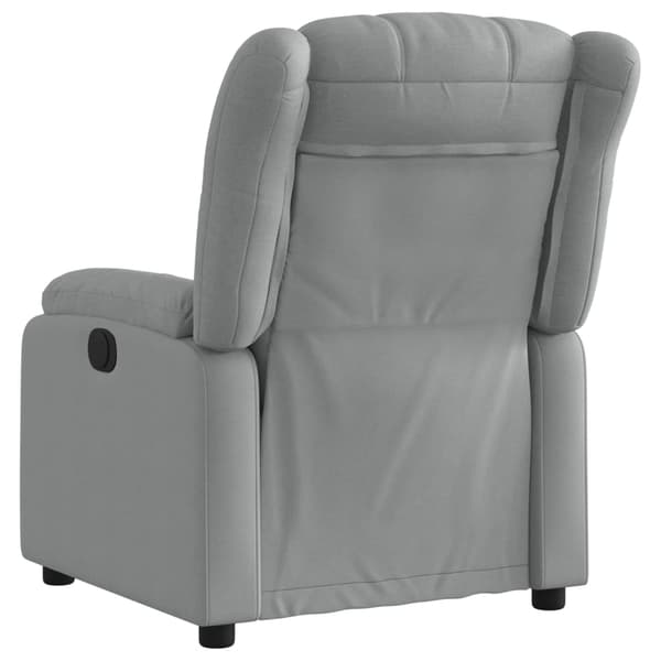 Reclinerfåtölj ljusgrå tyg