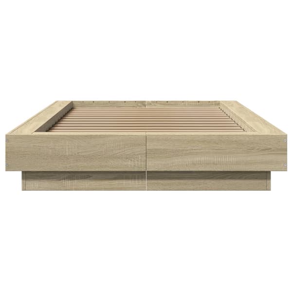 Sängram sonoma-ek 90x200 cm konstruerad trä