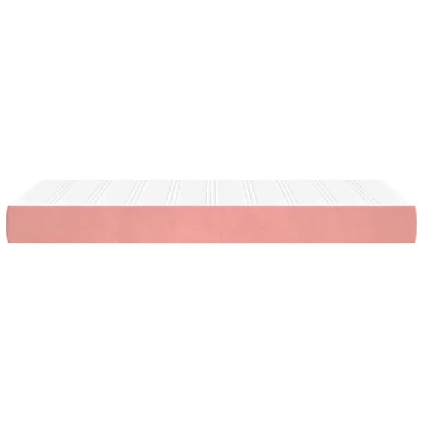 Pocketresårmadrass medium rosa 90x220x20 cm sammet