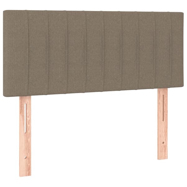 Ramsäng med madrass taupe 80x200 cm tyg