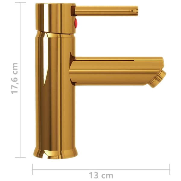 Badrumsblandare guld 130x176 mm