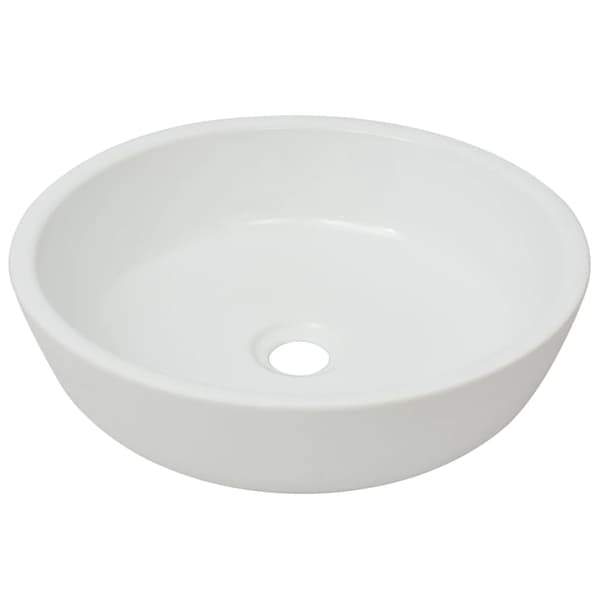 Handfat rund keramik vit 42x12 cm