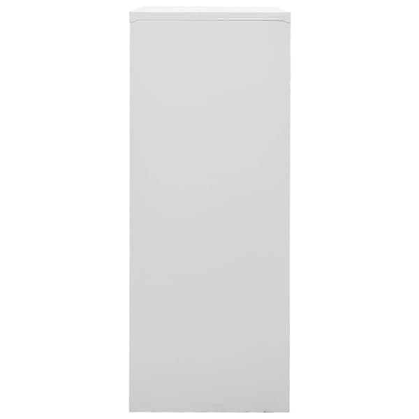 Dokumentskåp ljusgrå 90x40x102 cm stål