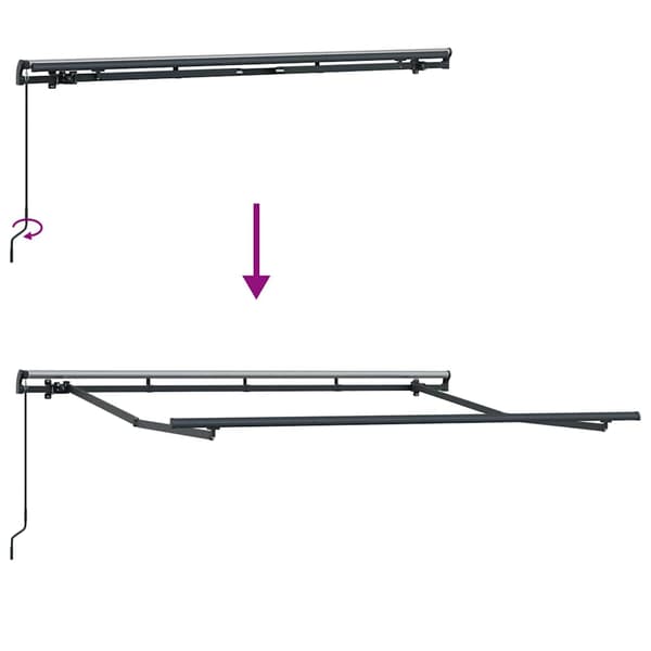 Markisram Antracit 3 x 2 m Metall