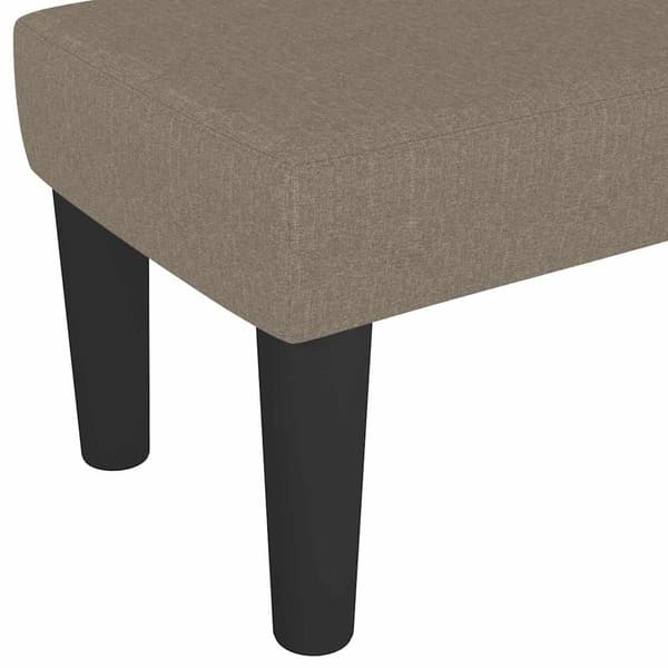 Bänk taupe 100x30x30 cm tyg