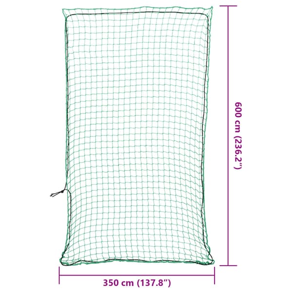 Lastnät med elastiskt rep grön 6x3,5 m PP