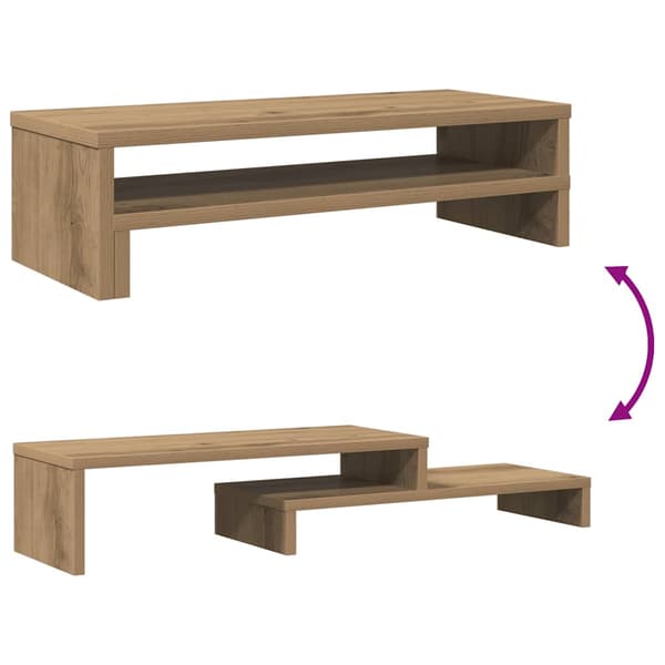 Skärmställ ek 54x22x15 cm konstruerat trä